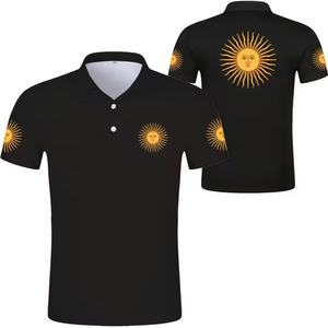 Polo de Verano para Hombre con Estampado de <span class=keywords><strong>Argentina</strong></span>, <span class=keywords><strong>Camiseta</strong></span> de Manga Corta con Solapa, Personalizada con Tu Logotipo y Nombre, Nueva Moda Casual de Negocios - Product Image 4