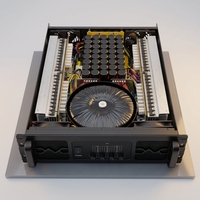 Yüksek Güçlü H Sınıfı 4 Kanallı 4x1600W Stereo Amfi Profesyonel Güç Amplifikatörü Tur Ses Sistemleri, Oditoryum ve Açık Hava Performansları için