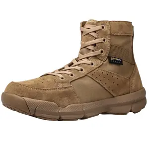 De buena calidad, los zapatos de los hombres botas de combate militar marrón botas