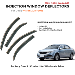 Injection Window Deflectors for Geely Vision 2015-2016 Rain Guards Side Window Visor Wind Deflector Auto Accessories - Product Image 2