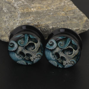 Mélanger La Taille 20 pièces Acrylique UV Vis Logo Bouchons D'<span class=keywords><strong>oreille</strong></span> Expandeurs Boucles D'oreilles Lobe Kit D'étirement Piercing Bijoux De Corps Chair tunnels - Product Image 4