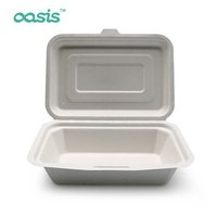 Contenitori Monouso in Bagassa Oasis Guangdong - Personalizzabili, Compostabili, Sicuri per Alimenti, Impermeabili e Resistenti al Grasso per Picnic