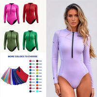 Combinaison de plongée une pièce en néoprène CR 2 mm pour femme, fermeture éclair avant, haute élasticité, thermique, légère, pour plongée sous-marine, snorkeling