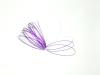 Corde de raquette de badminton violet et blanc de haute qualité Corde de badminton hautement élastique