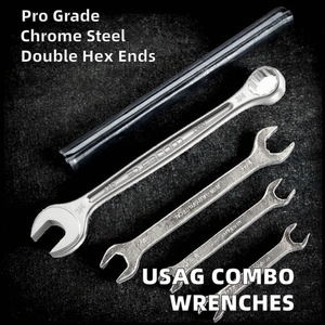 Clés mixtes industrielles Usag en acier au chrome-vanadium à double extrémité - Product Image 2