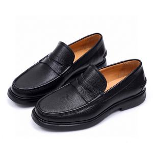 Zapatos de Hombre de Alta Calidad, Suela Gruesa Dentada, Totalmente Negros, Versátiles, Amortiguación de Alta Elasticidad, <span class=keywords><strong>Hebilla</strong></span> Clásica Tipo Penny, Ferragamos - Product Image 3