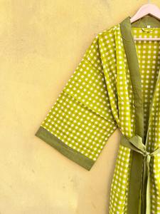 100% Cotton Kimono Handmade Cotton Floral Kimono Robe <b>Lightweight</b> Bathrobe Soft Cotton Kimono <b>Dressing</b> <b>Gown</b> Lounge wear - Product Image 4