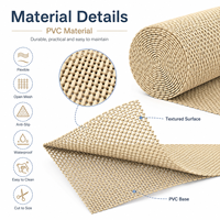 Tapis de protection antidérapant et imperméable en PVC ajouré beige pour tiroirs et étagères, plusieurs couleurs disponibles, pour rangement de cuisine