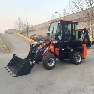 Tosh 4-wielaandrijving Kleine Cummins Backhoe Loader Met Vijzel Booreiland