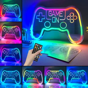 Gamer Dropshipping segno di luce al Neon specifiche Logo personalizzato insegne al Neon per la sala giochi camera da letto decorazione della parete della camera da letto