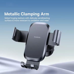 <span class=keywords><strong>Baseus</strong></span>-Soporte de metal para teléfono de coche, soporte de ventilación de aire para teléfono móvil iPhone, Xiaomi, Samsung, Huawei, Realme - Product Image 3