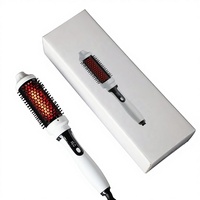 Fer à boucler infrarouge 1,5/1,75 pouces, brosse thermique, écran LCD, double PTC, chauffage rapide, 4 températures, tous types de cheveux, usage domestique