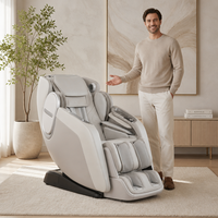 Fauteuil de massage zéro gravité ZhouQi pour la détection de la santé, avec Shiatsu, airbags intégraux, rouleaux de massage des mollets et massage des pieds pour le bien-être à domicile