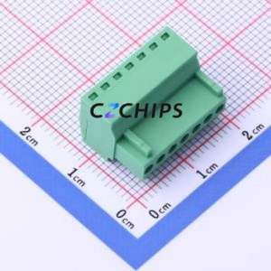 DB2EK-2.54-7P-GN-S Plug-in Terminal Block P=2.54mm Connector Male Plug 1x7P 2.54mm Green - Product Image 2