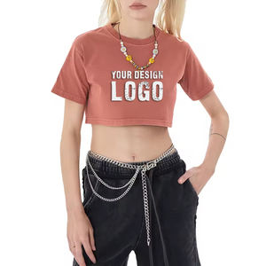 T-shirt court pour femme, style décontracté, yoga, sport, ample, respirant, logo personnalisé, couleur unie, sexy, style Spice Girl - Product Image 6