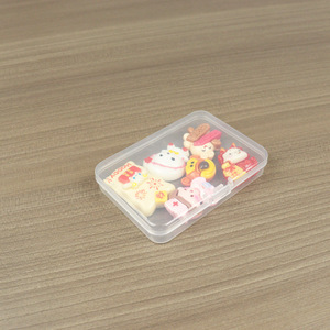 Rectangular Plastic Storage Box 8.5x6x1.5cm Transparent Cover For Jewelry Card Sticker Fishing Gear Organization - Product Image 3