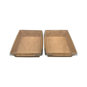 Restaurant Use Disposable Food Containers Brown Kraft Paper Takeaway Salad Box With Lid - Product Image 6