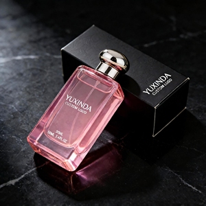 Envase Cosmético Rosa Translúcido con Logotipo Personalizado, Botella de Perfume Vacía de Lujo con Pulverizador de Vidrio, 30 ml, 50 ml, 100 ml, con <span class=keywords><strong>Caja</strong></span> - Product Image 1