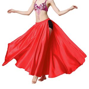 Jupe de danse orientale, jupe longue avec fente, jupe de danse en satin, costume de danse orientale pour femmes - Product Image 6