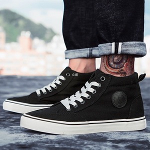 Zapatos de Lona de Media Pantorrilla para Hombre, Estilo 2026, Color Negro, Zapatos de Verano para Hombre, Zapatos de Lona Transpirables, Zapatos Casuales de Moda - Product Image 5