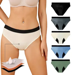 Calzones Menstruales Bragas Menstruales 4 Layer Organic Cotton Leakproof Menstrual Period Panties Underwear Culotte Menstruelle