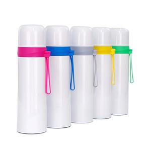 50 Piezas por Caja, Botella Térmica de Sublimación en Blanco de 500 ml con Correa Colorida, Taza Térmica Personalizada Warhead - Product Image 1