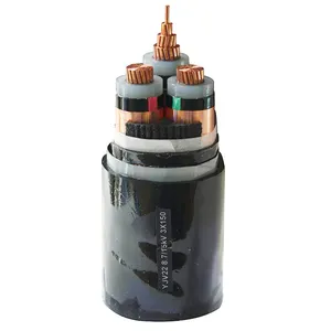 Cabo de três núcleos de média tensão 12/20 18/30kv 3*400 N2XSY XLPE PVC isolado revestido com tela de condutores Cu