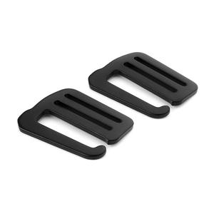 Hebilla de Gancho en G de Aluminio Negro con Logotipo Personalizado para Cintas de 38 mm para Bolsas y Equipo de Exterior - Product Image 2