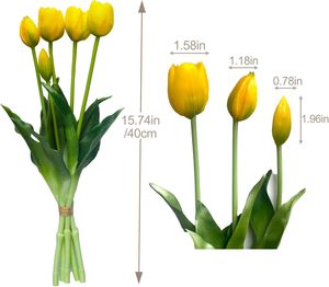 Trend High-Simulation Soft Rubber Tulip Flower Artificial PU Ornament Handmade Natural Style High <b>Table</b> Decor Other <b>Occasions</b> - Product Image 2