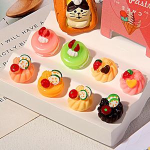 Accessoires de bijoux <span class=keywords><strong>en</strong></span> résine alimentaire simulée, gâteau <span class=keywords><strong>à</strong></span> la crème de fraise, coque de téléphone portable, modèle d'animal d'anime DIY, ornements <span class=keywords><strong>en</strong></span> argile - Product Image 4