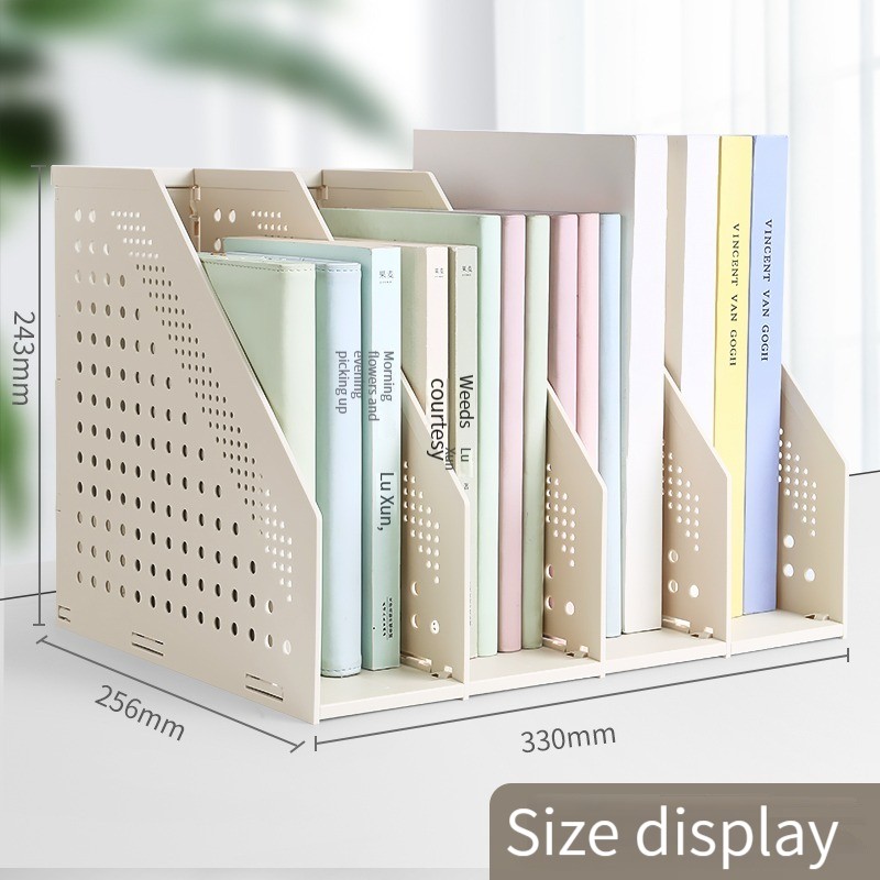 Складная книжная полка DELI 79001, четырехместная утолщенная книжная полка большой емкости для передачи данных, вертикальная детская настольная полка