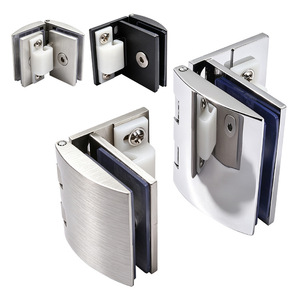 Charnière en verre Jin Aoding 4 mm en alliage de zinc sans perçage chromée pour portes d'armoires, fenêtres et meubles - Product Image 2