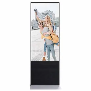 50 inch floor standing indoor touch screen kiosk advertising media display digital signage indoor