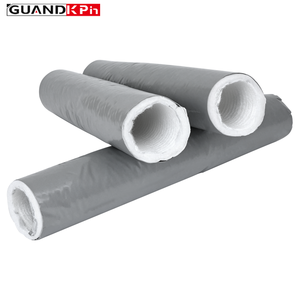 Silencieux de conduit flexible à réduction de bruit, tuyau d'aération <span class=keywords><strong>isolé</strong></span> en nanofibres avec noyau en aluminium perforé pour ventilateur en ligne et système CVC - Product Image 1