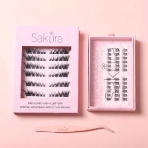 Cils naturels longue durée faits à la main, 4 rangées, style anime/<span class=keywords><strong>manga</strong></span>, vente en gros, pré-collés, à presser, boîte beige crème - Product Image 6