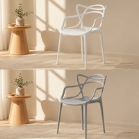 Fauteuil de jardin en plastique imperméable pour l'extérieur, empilable, vert, en PP, pour balcon, bistrot, terrasse