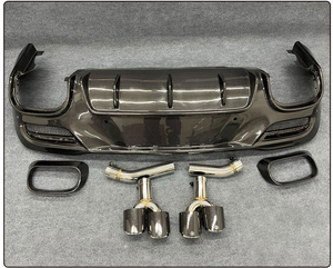 2020 + vente chaude pare-chocs arrière de voiture en Fiber de carbone pour <span class=keywords><strong>Mercedes</strong></span> Benz GLE63 GLE350 coupé modifié LD Style pare-chocs arrière à lèvre - Product Image 3