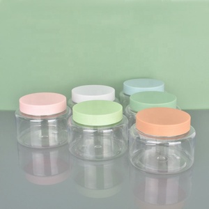 Hot Sale White Pink Round 250ml 8.5oz Body Butter Jars Packaging Skin Care Cream Plastic Bottles With Lids