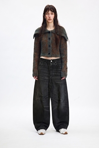 Jean <span class=keywords><strong>baggy</strong></span> taille haute pour <span class=keywords><strong>femme</strong></span>, coupe vintage noire délavée, pantalon en denim à jambe large, pantalon en denim personnalisé pour <span class=keywords><strong>femme</strong></span> - Product Image 3