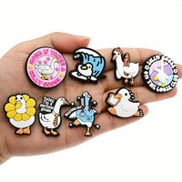 Promotion : Breloques pour sabots en PVC souple, style dessin animé canard mignon, pour chaussures – Vente chaude
