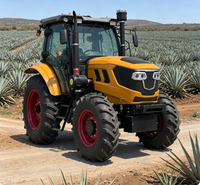 Tracteur agricole multifonctionnel diesel haute puissance, 120 ch, 4 roues motrices, 4x4, grande capacité, robuste