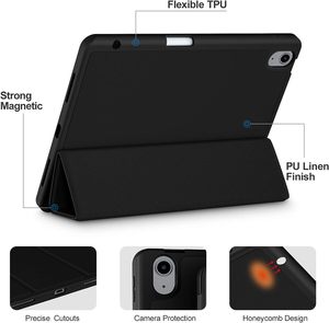 Vente chaude Étui pour <span class=keywords><strong>tablette</strong></span> à triple pliage personnalisé avec impression PU pour iPad Air6 11 pouces - Product Image 2