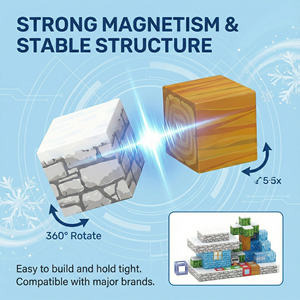Bloques de Construcción AiJH Lce Snow World, Juego de Bloques de Construcción para Niños, Rompecabezas, Casa, Mina, Cueva Subterránea, Cubos de Construcción - Product Image 2