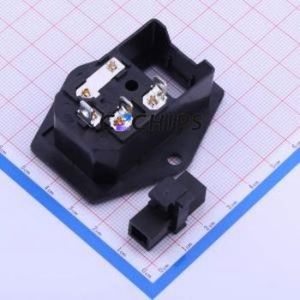 S-03F-11S-4 AC Power Connector Connector IEC 320-C14 1 3 Panel Mount - Product Image 2
