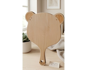 Bear Shaped Wooden Hand <b>Mirror</b> with Handle Cute Animal Design Handheld Makeup <b>Mirror</b> Decorative Wooden <b>Vanity</b> <b>Mirror</b> - Product Image 5