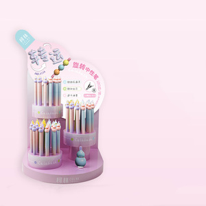 Stylo Gel Rotatif en Plastique 0,5 mm Mignon Kawaii, Design Gourde avec Encre Bleue Cristalline, Style Porte-Bonheur UV/Imprimé pour Étudiants - Product Image 2