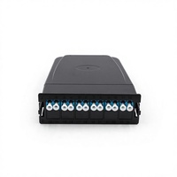 Cassette MTP-12 12 fibres OS2 monomode Type A MPO vers 6 x LC Duplex (Bleu) 0,35 dB max pour utilisation FTTX