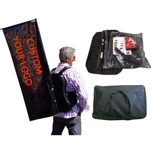 Factory Customized Durable Backpack Flag Windproof Feather Walking Backpack Flag Banner - Product Image 1