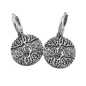 yunnique Stainless Steel <b>Tree</b> Of Life Earrings Geometric Design For Women Gift Jewelry - Product Image 5