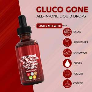 Gouttes liquides de berbérine, formule multi-herbes avec cannelle de Ceylan, melon amer, curcuma, chrome - Product Image 3